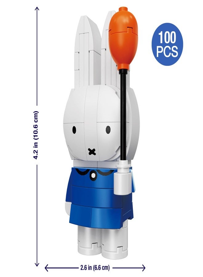 Brickcraft Miffy with Balloon Building Block Set 100-Piece Cute Bunny Figure in Blue Dress Holiday Christmas Toy Gift for Kids Collectors Fans Ages 8+ Festive DIY Brick Kit for Holiday Fun - Image 5